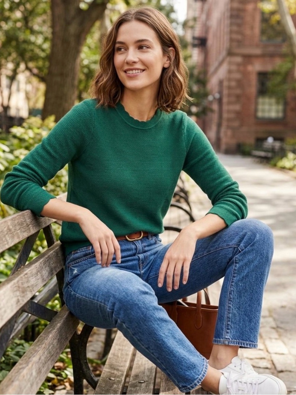 J. Crew Forest Green Crewneck Sweater